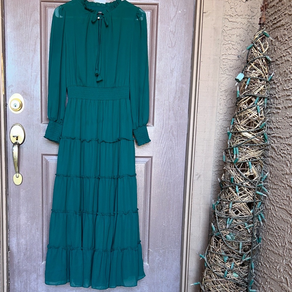 Halogen Teal Long Sleeve Dress